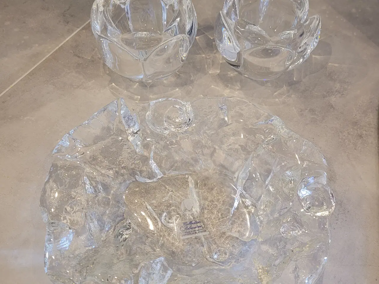 Billede 1 - Glas fad og lysestager samlet 