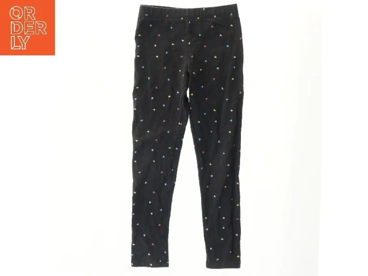 Billede 1 - Børne leggings med hjerteprint fra H&M (str. 140)