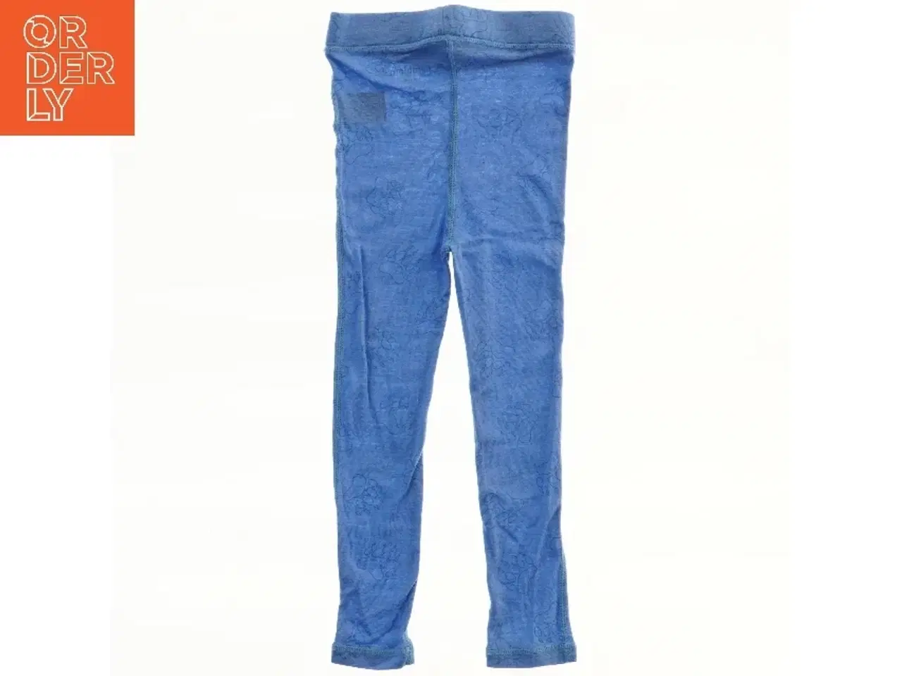 Billede 2 - Uld. Blå leggings med poteaftryk fra Nordbjørn (str. 98)