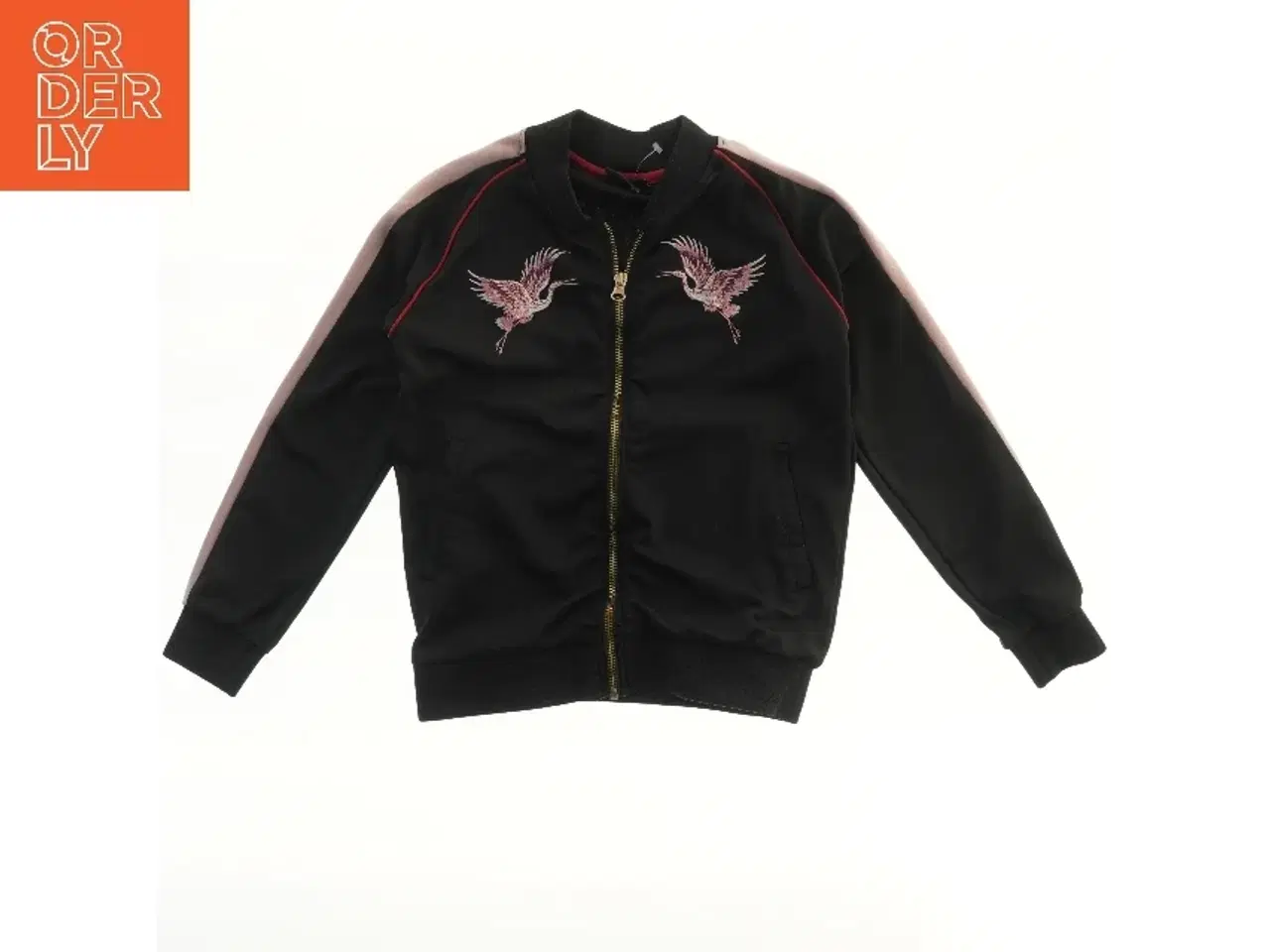 Billede 1 - Sort bomberjakke med fuglebroderi fra Sofie Schnoor (str. 140)