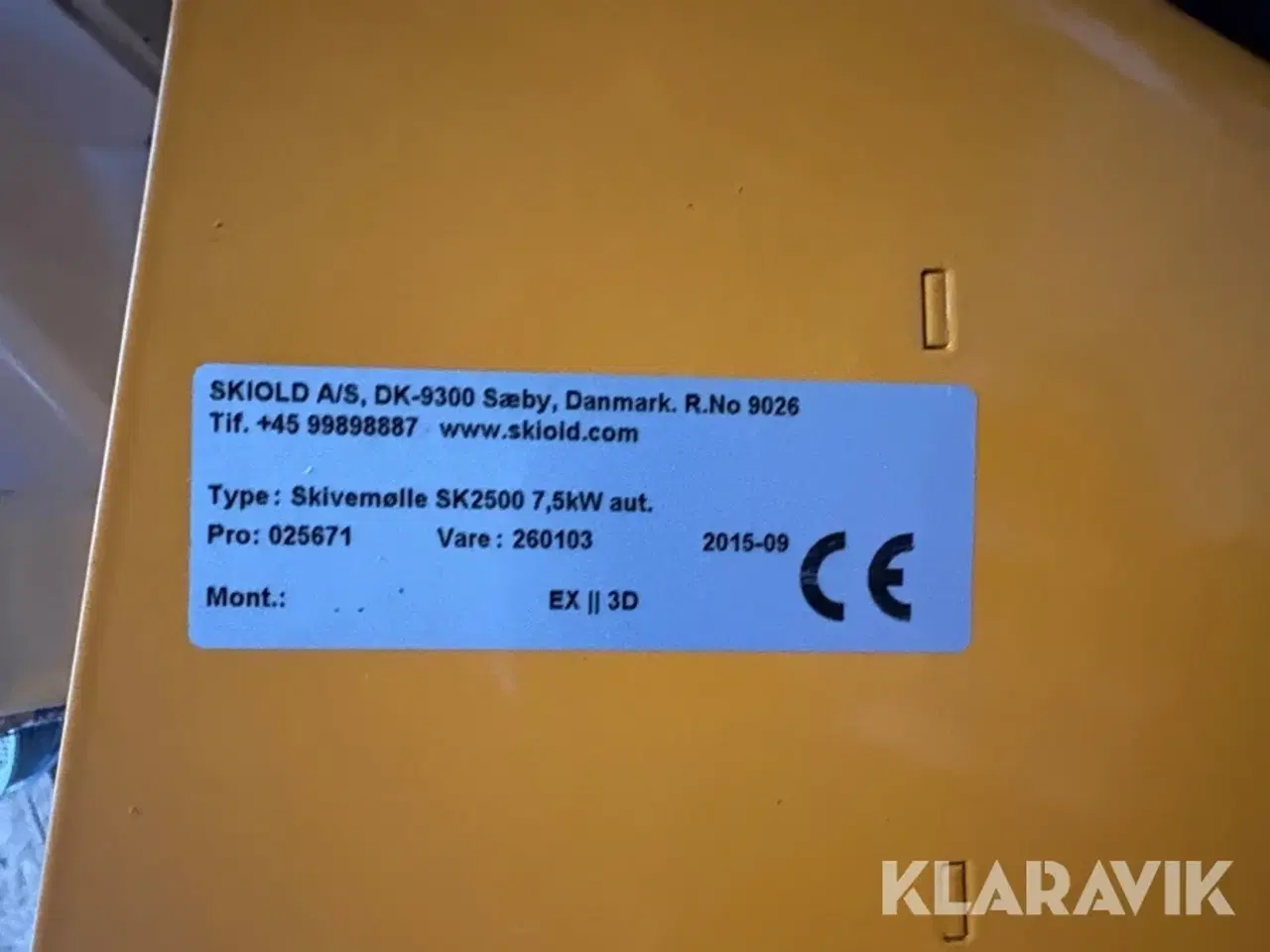 Billede 4 - Skivemølle Skiold SK2500 7,5 kW aut.