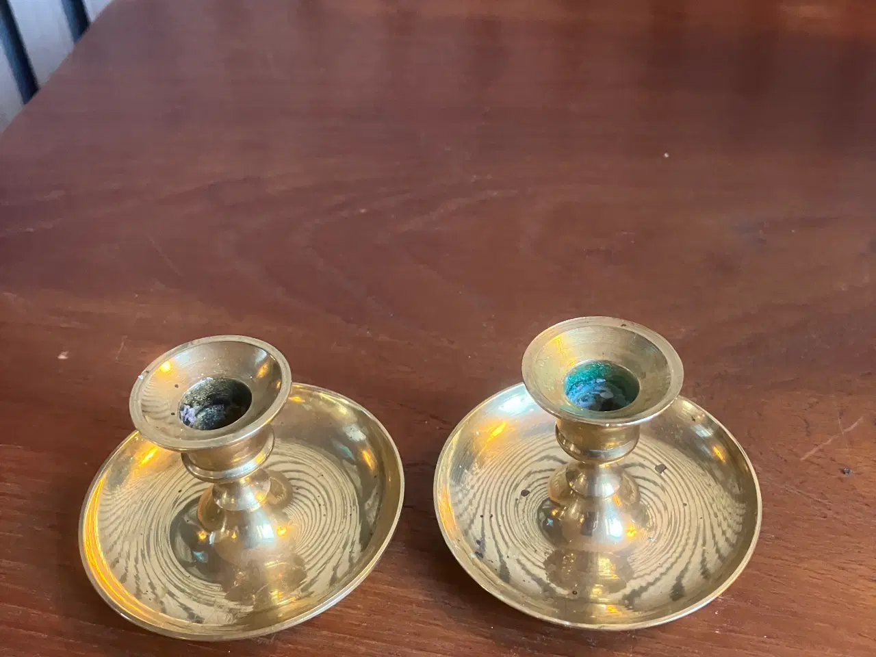 Billede 3 - Antikke rejse lysestager i messing