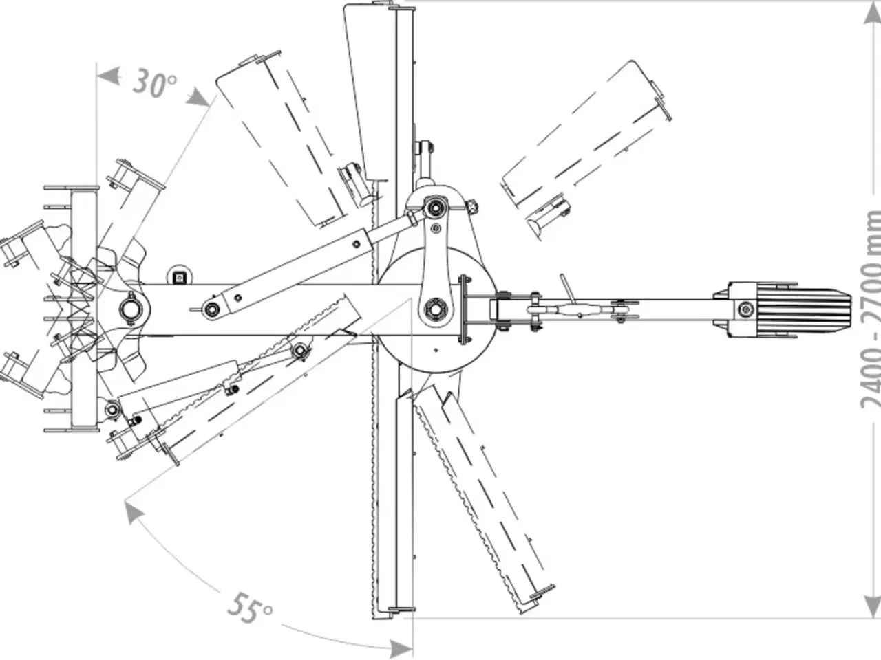 Billede 2 - FK Machinery Skraberblad til traktor bagende justerbar forskydning med 7 grader 240-300cm