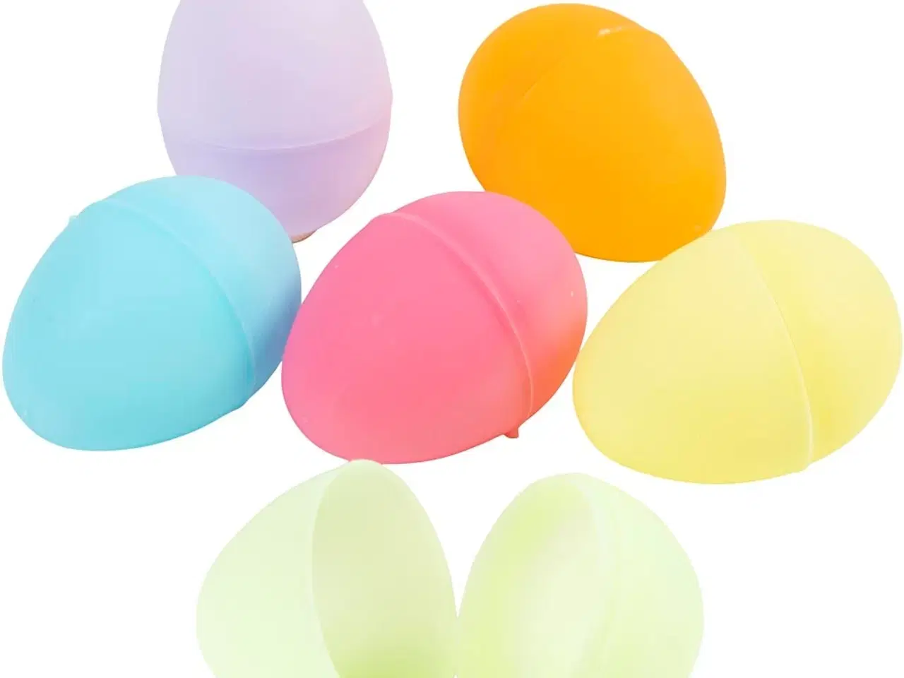 Billede 1 - Æg, H: 4,5 cm, diam. 3 cm, pastelfarver, 24stk./ 1 pk.