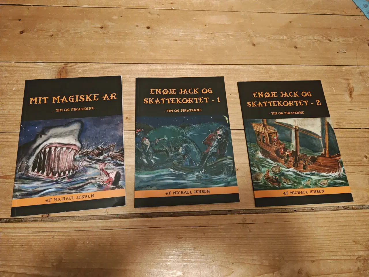 Billede 1 - 3 stk Tim og Piraterne bøger af Michael Jensen