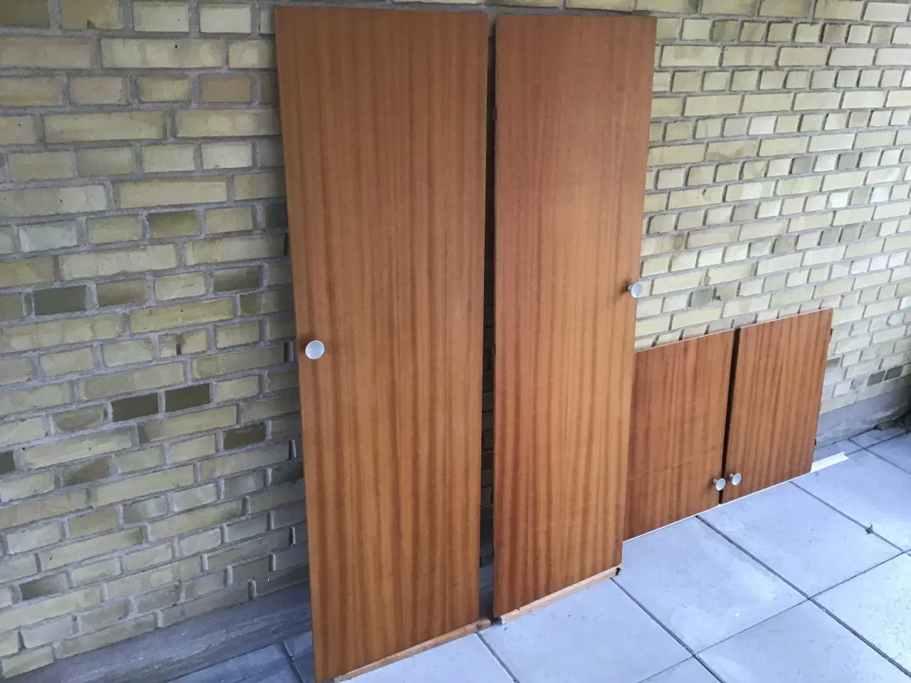 Billede 2 - Skabslåger teak træ 4 garderobelåger køkkenlåger