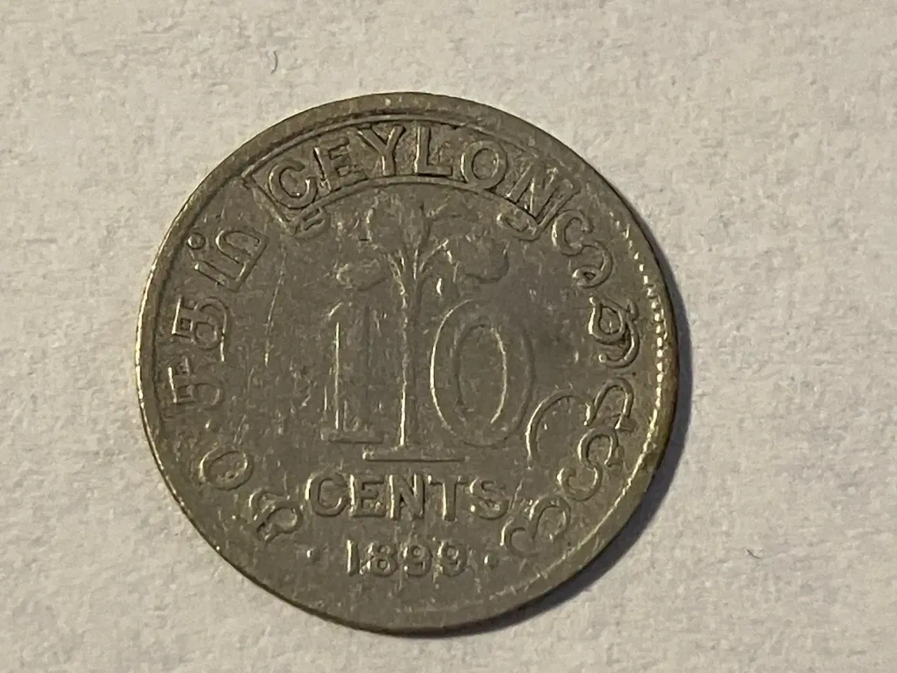 Billede 1 - 10 Cents Ceylon 1899