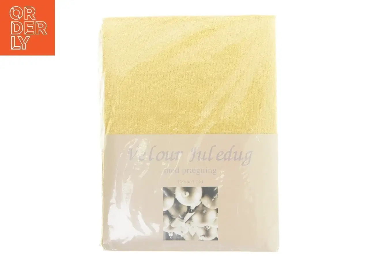 Billede 2 - Velour juledug i guld (str. 150x300 cm)