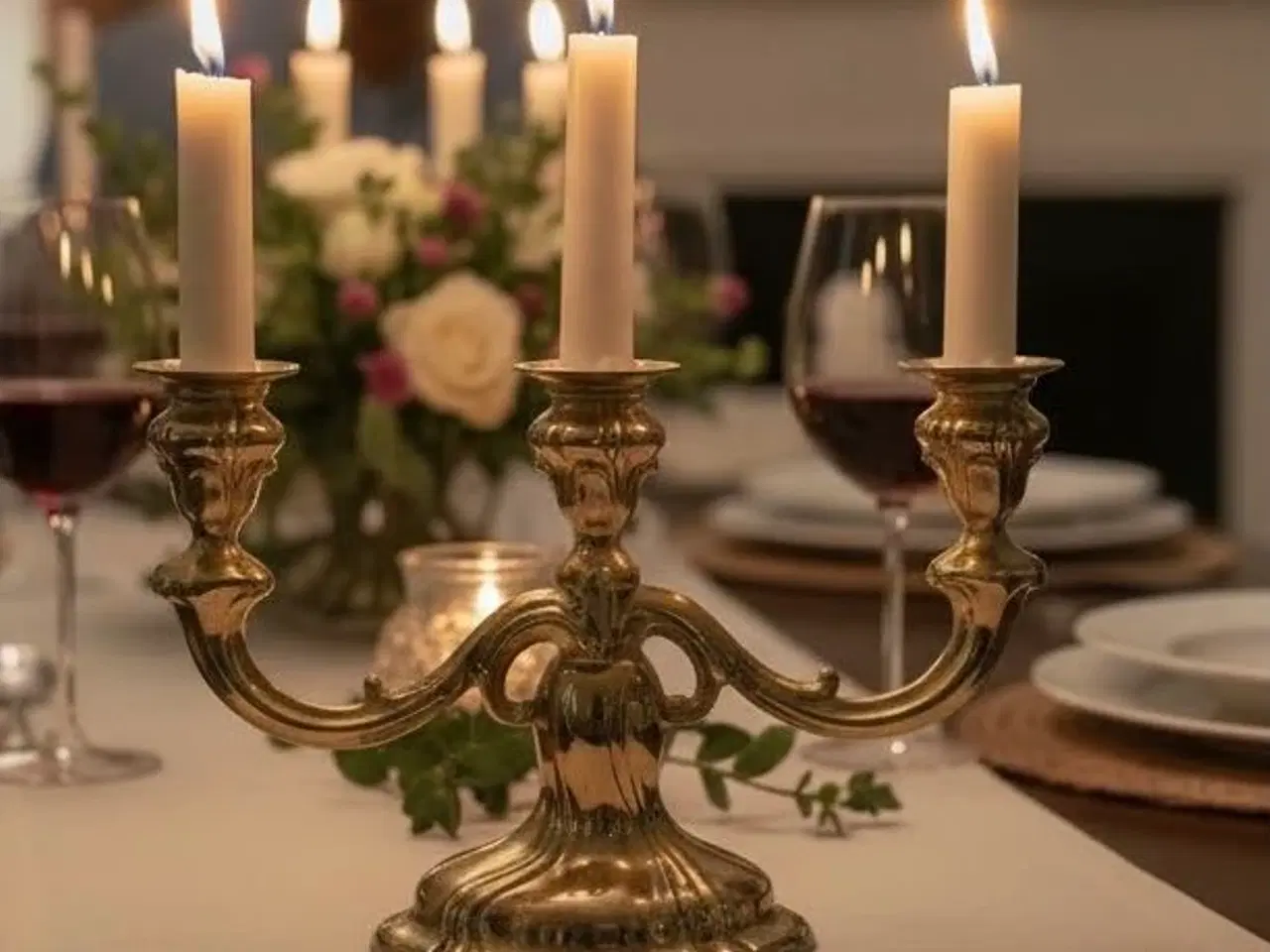 Billede 7 - Pletsølv lysestage 