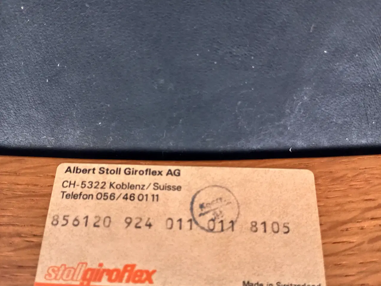 Billede 8 - Stoll Giroflex kontorstol i egetræ og læder