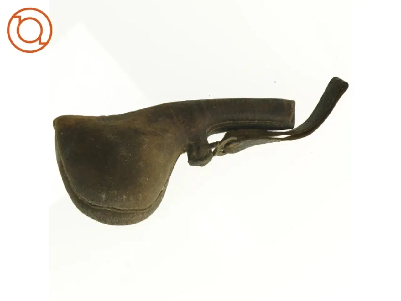 Billede 6 - Antik Læder Vand Beholder med rem (str. 23 x 9 cm)