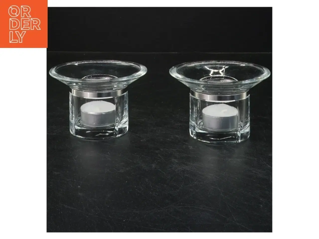Billede 1 - Glas fyrfadsstager sæt fra Rosendahl (str. 7,5x11 cm)