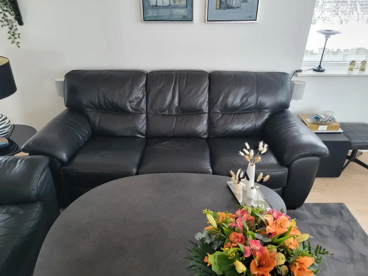 Billede 1 - Sofasæt 3+2 Palma okselæder 