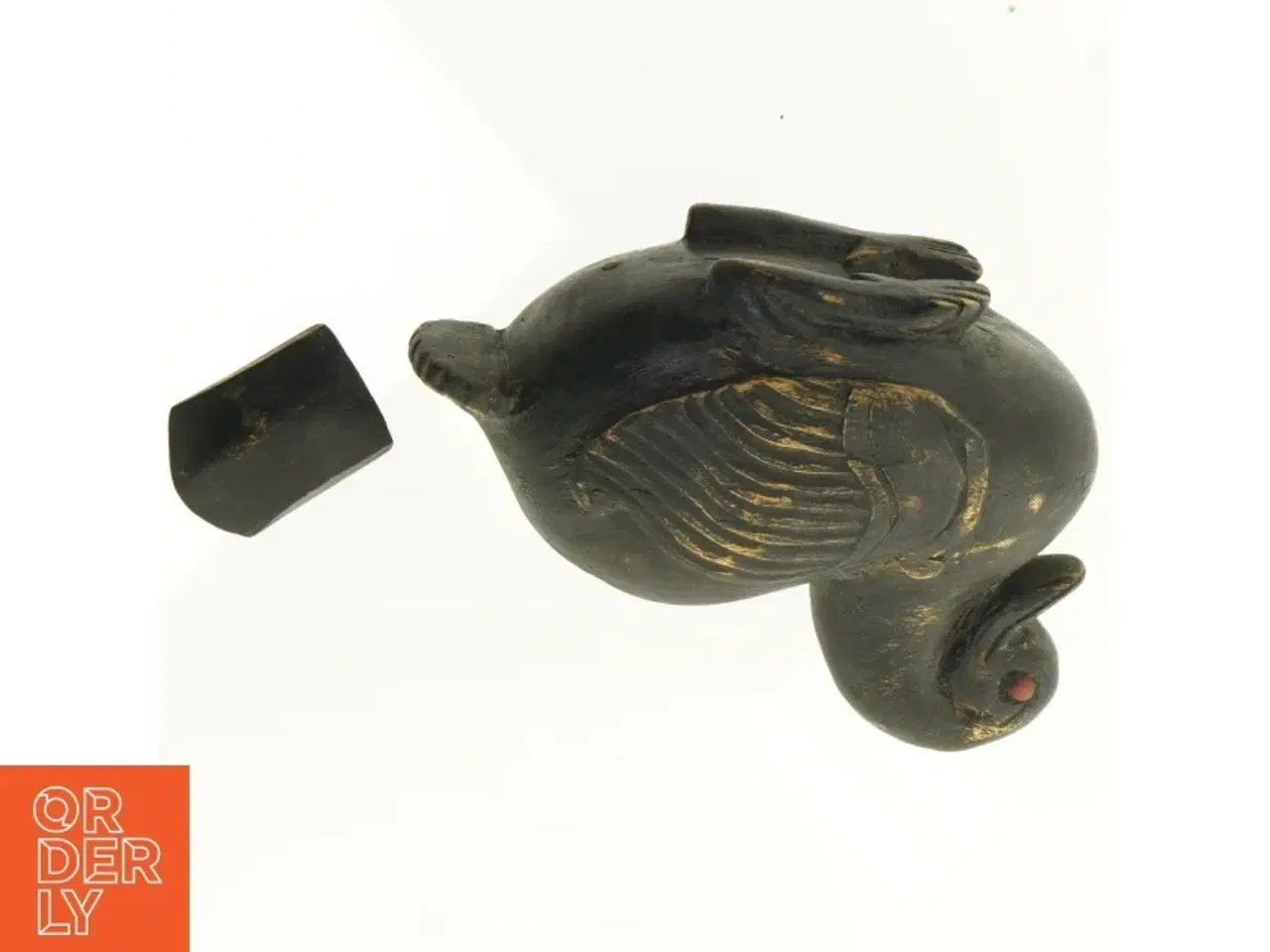 Billede 8 - Antik Træ Æske med låg i form som And (str. 10 x 15 cm)