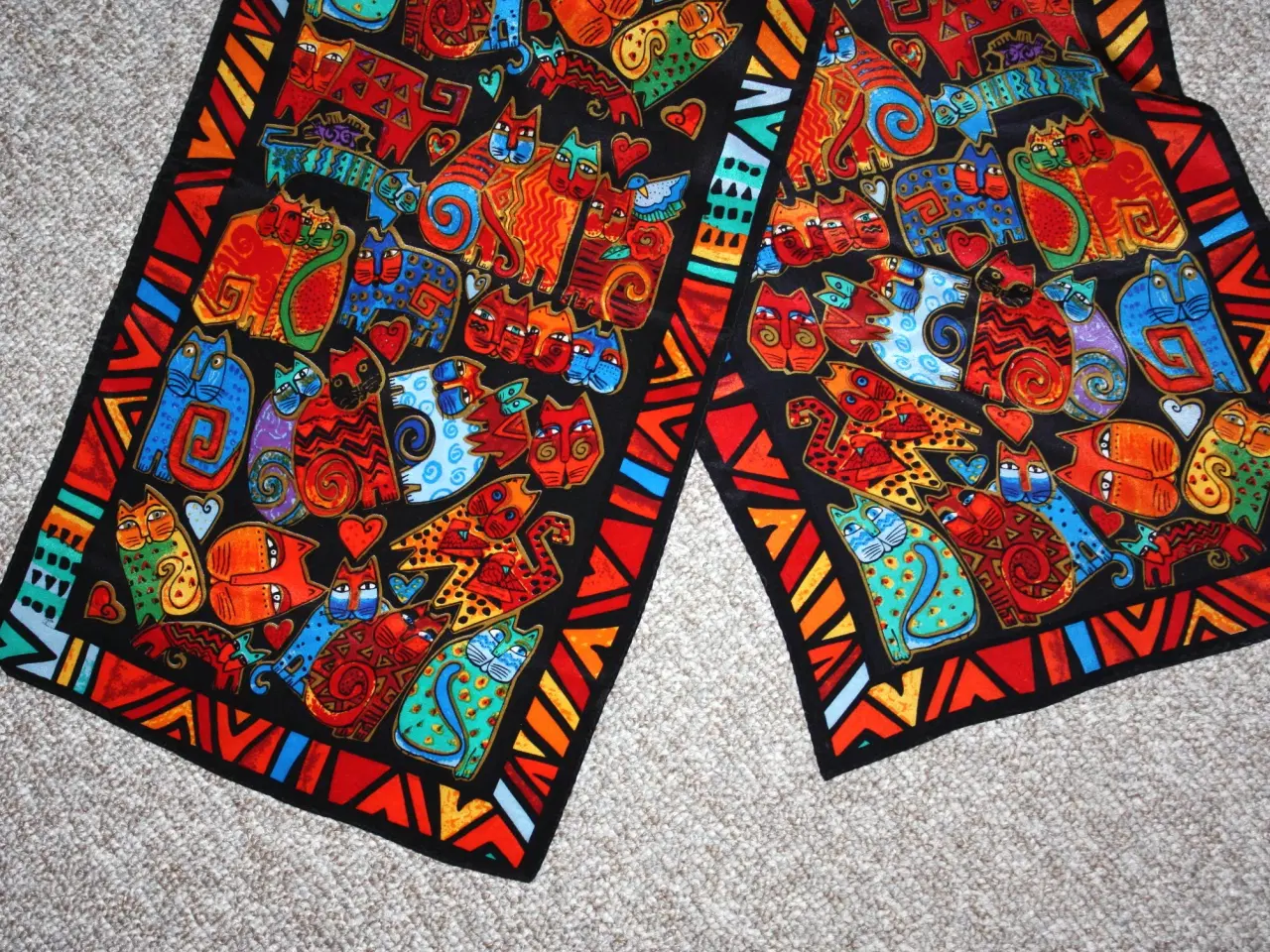 Billede 6 - Vintage Laurel Burch silke tørklæde med katter