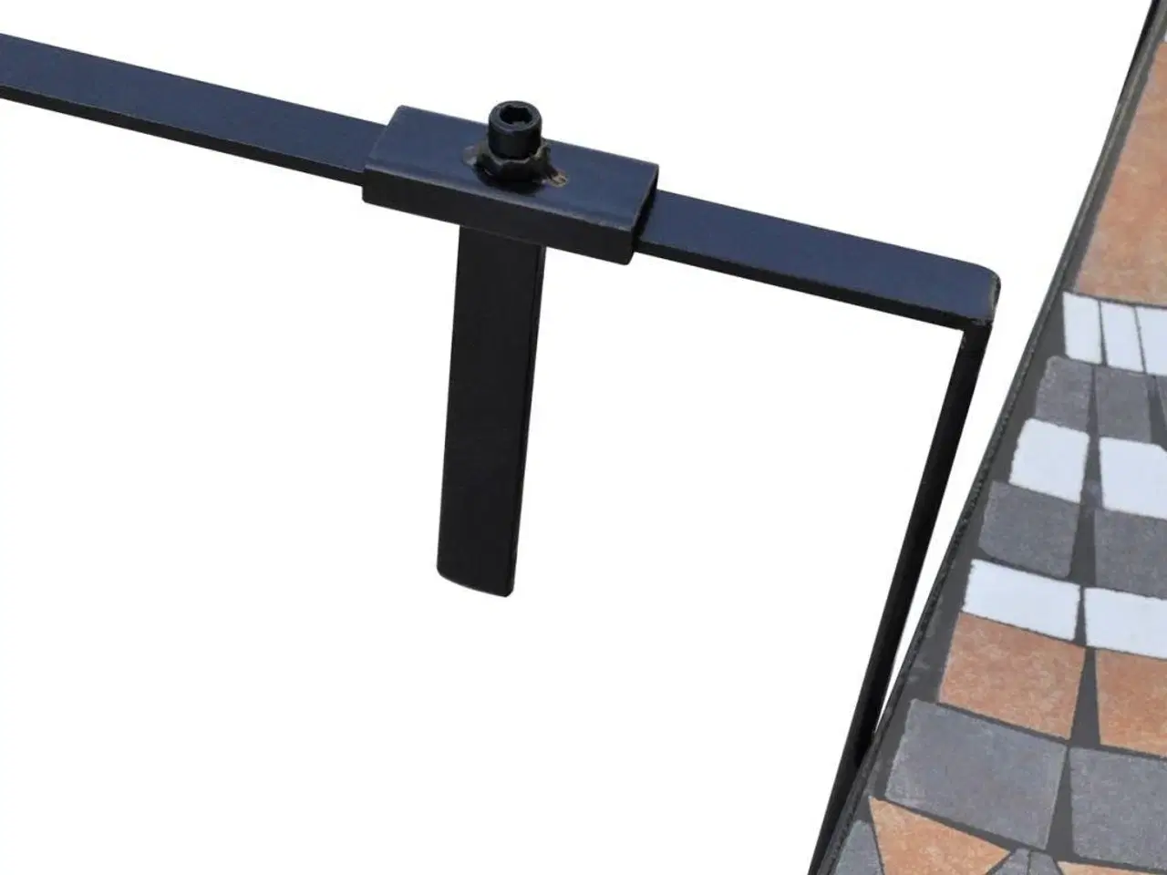 Billede 4 - Hængende altanbord mosaik terracottafarvet og hvid