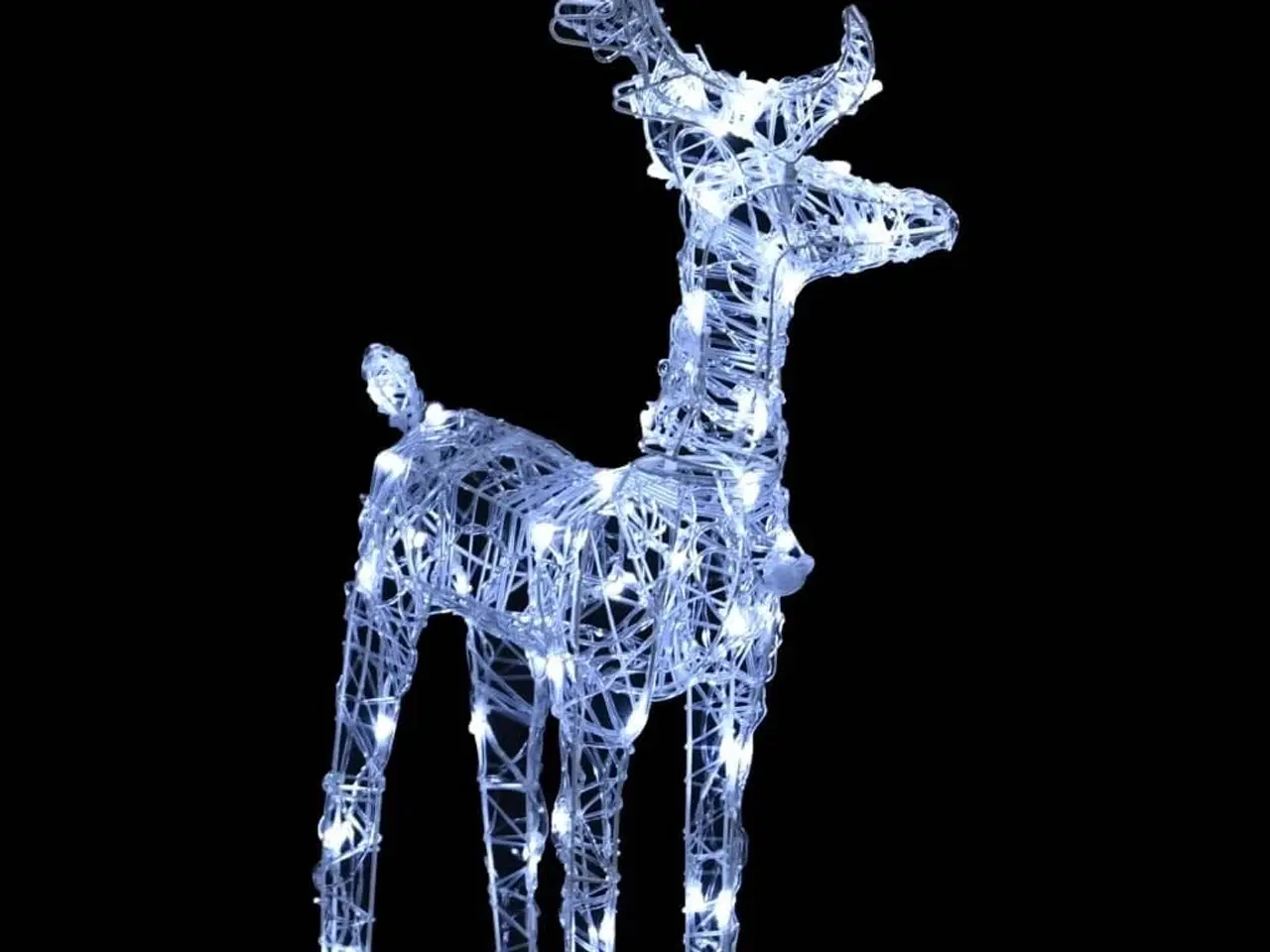 Billede 5 - Rensdyr og kane julefigur 160 LED'er 130 cm akryl