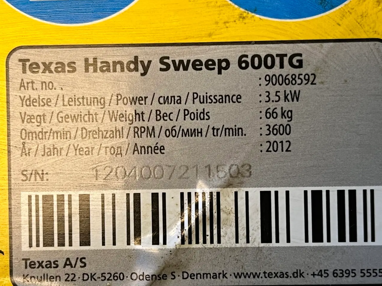 Billede 4 - Texas Fejemaskine Handy Sweep 600 TG