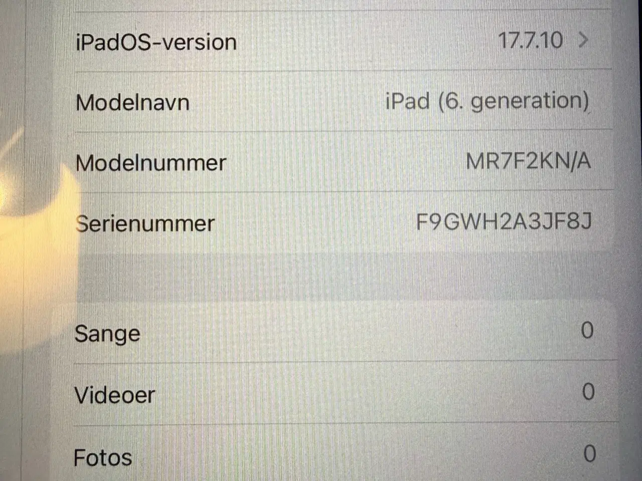 Billede 2 - Ipad 6. Generation 32 GB Wi-Fi