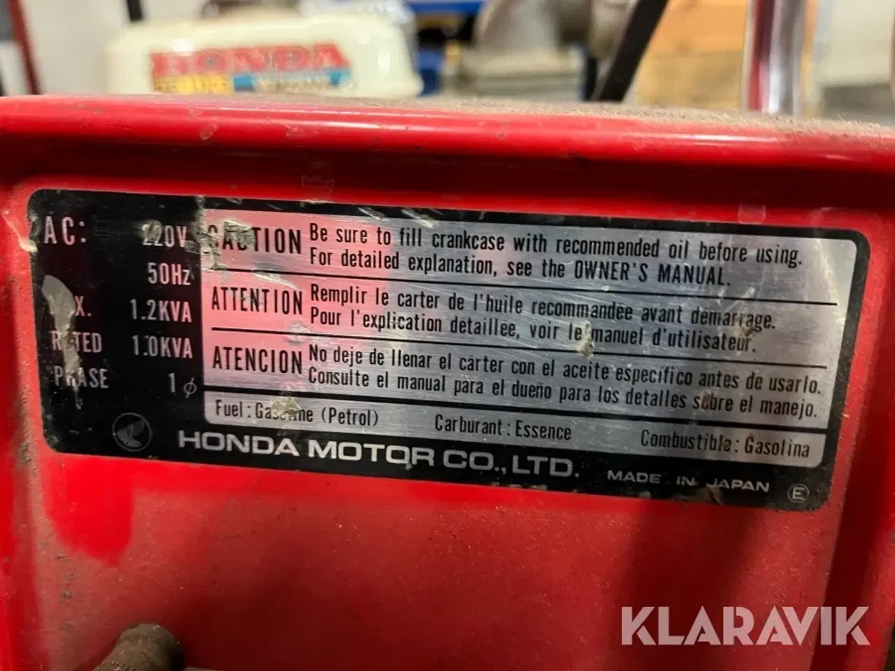 Billede 5 - Generator Honda EG1500