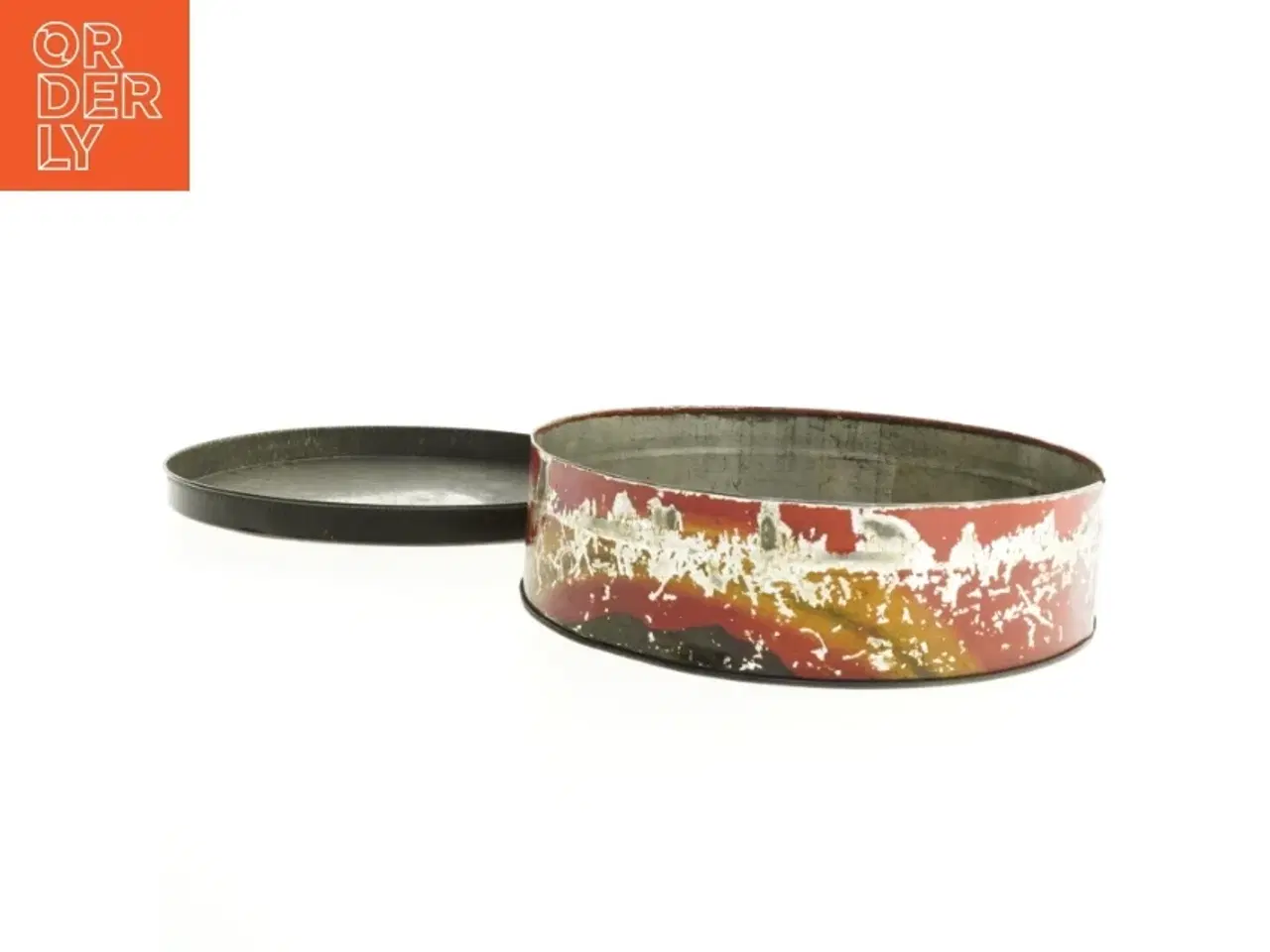Billede 6 - Antik Art deco Mackintosh Rainbow Slik metal dåse med patina (str. 26 x 7 cm)