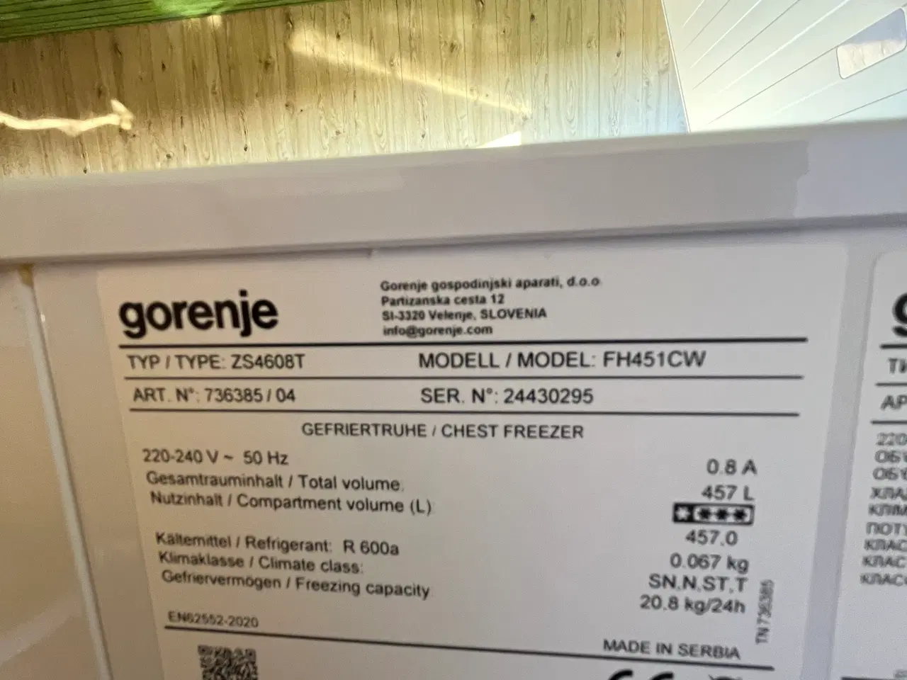 Billede 3 - Gorenje FH451CW Kummefryser