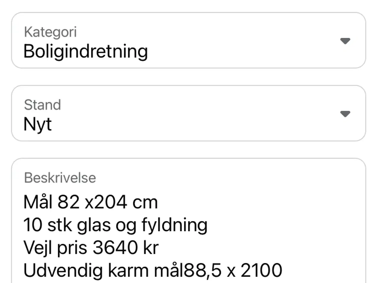 Billede 4 - Indvendig glasdør