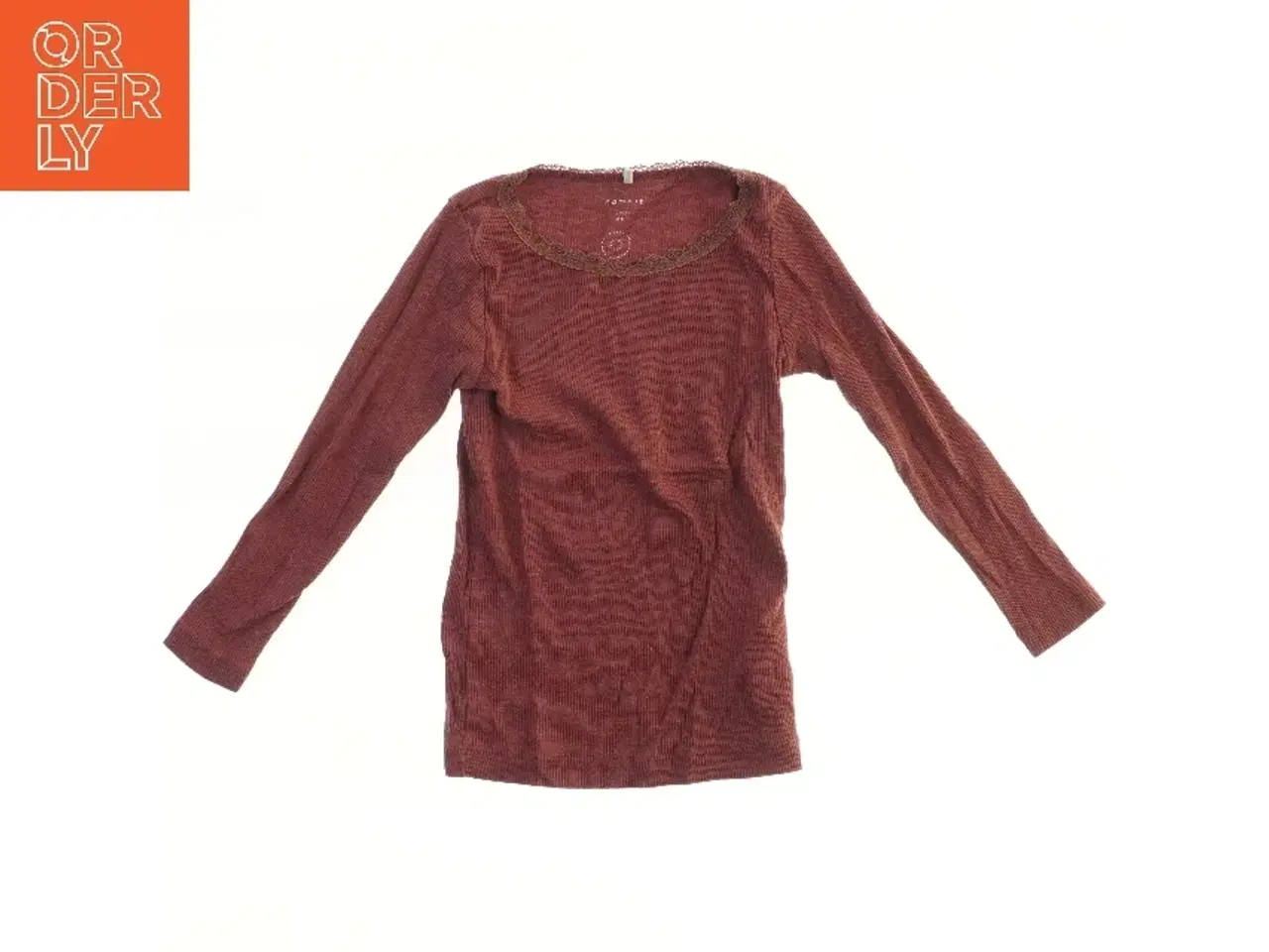 Billede 1 - Langærmet bluse med blondekant fra Name It (str. 98)