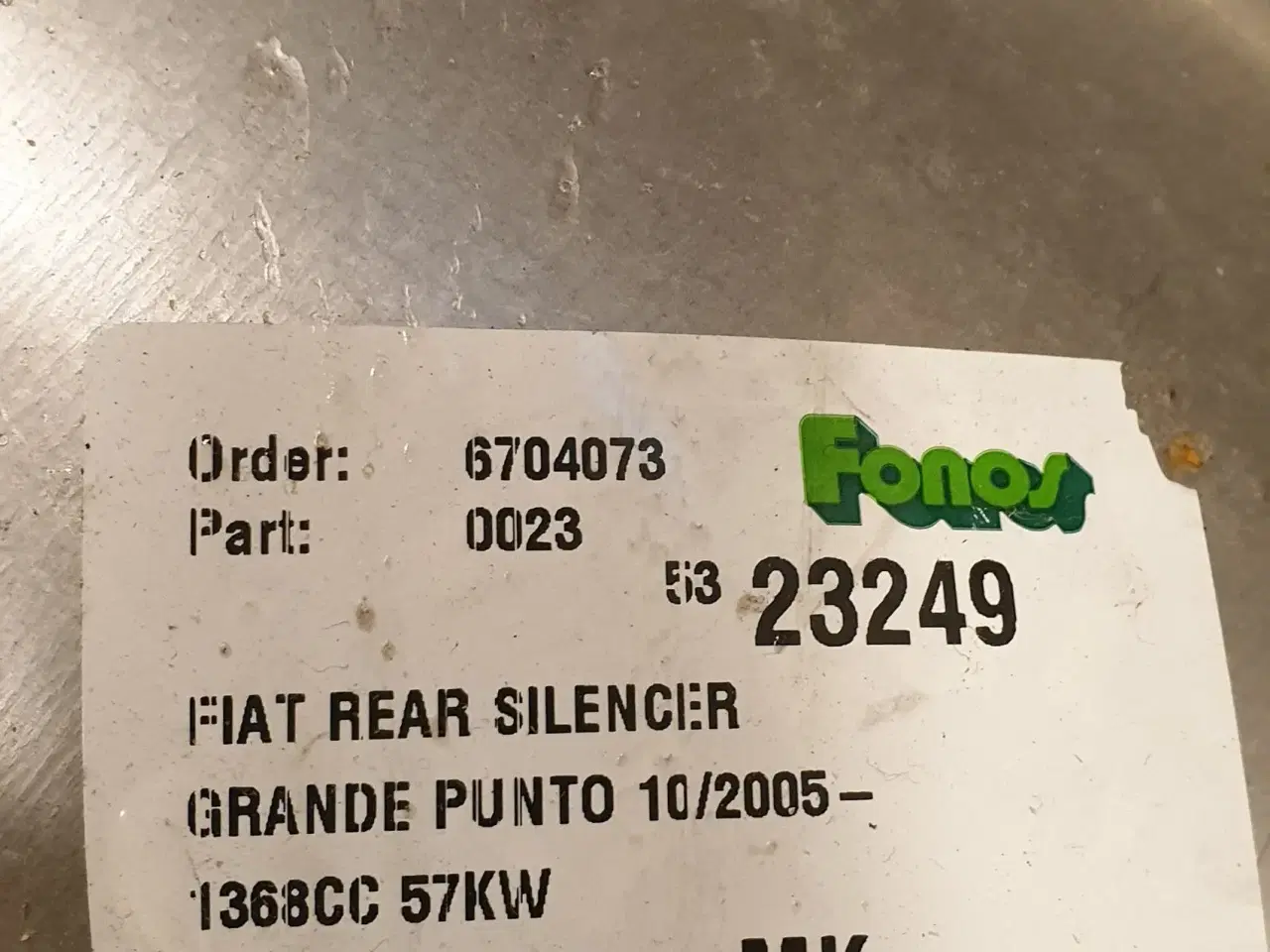 Billede 1 - Komplet udstødning. 