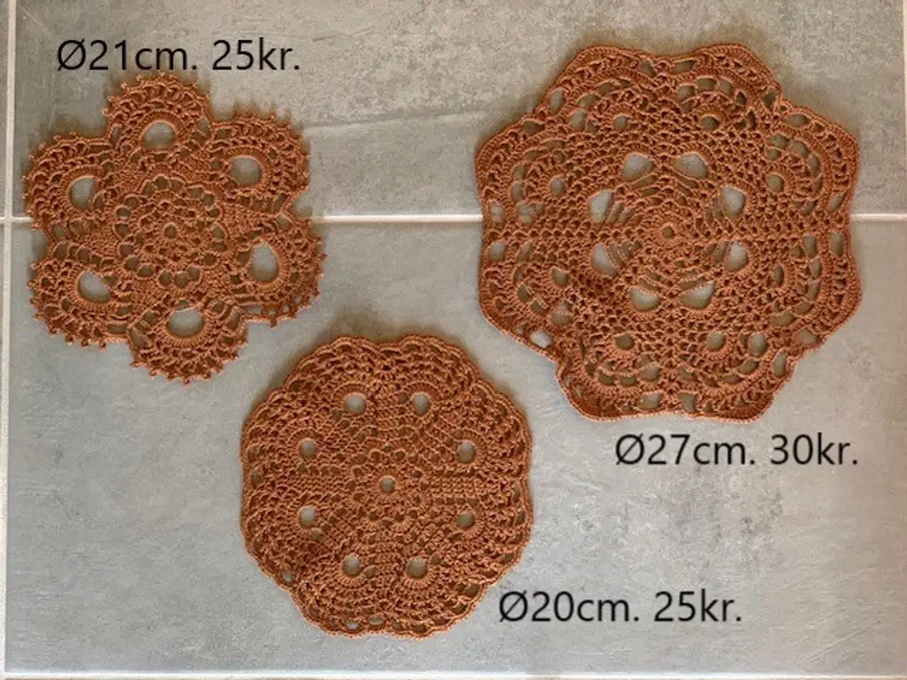 Billede 5 - Flakoner - hjemmehæklede i bomuld - ubrugte/nye