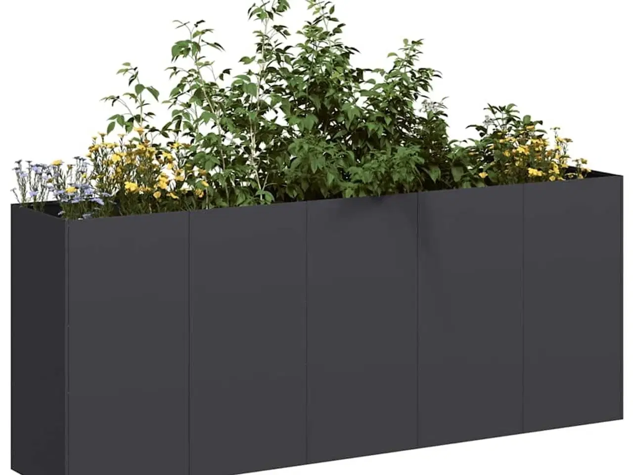Billede 1 - Plantekasse sort 200x40x80 cm koldvalset stål