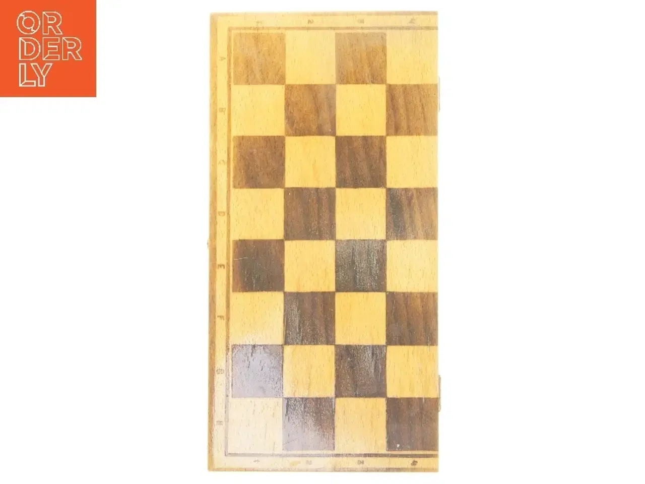 Billede 1 - Træ skakspil med æske (str. 3,5x17x33,5 cm)