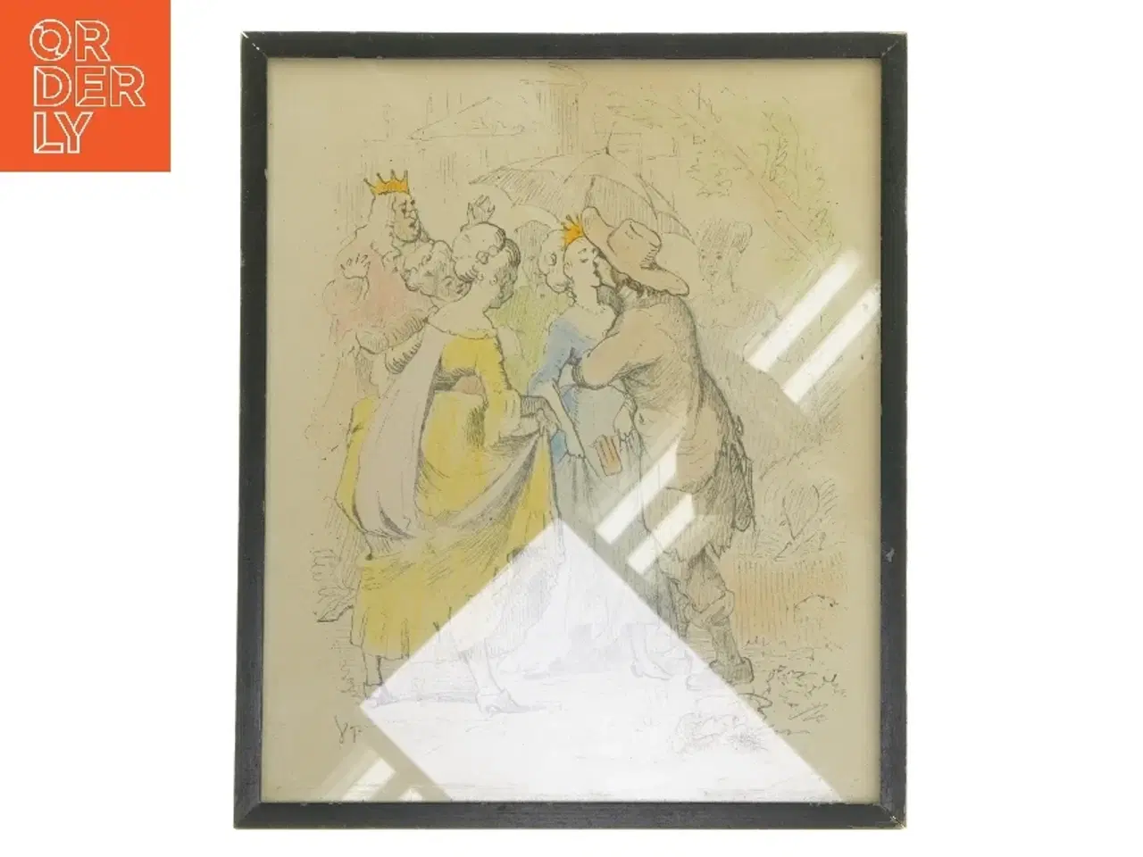 Billede 1 - Indrammet kunstprint (str. 26x31 cm)