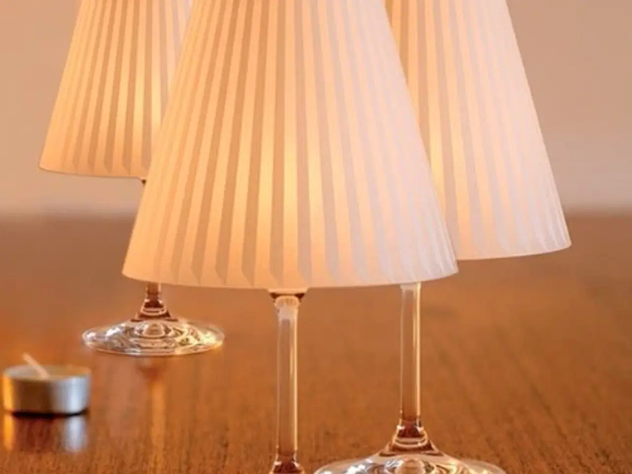 Billede 2 - Lampeskærme til vinglas - Helene Stripe