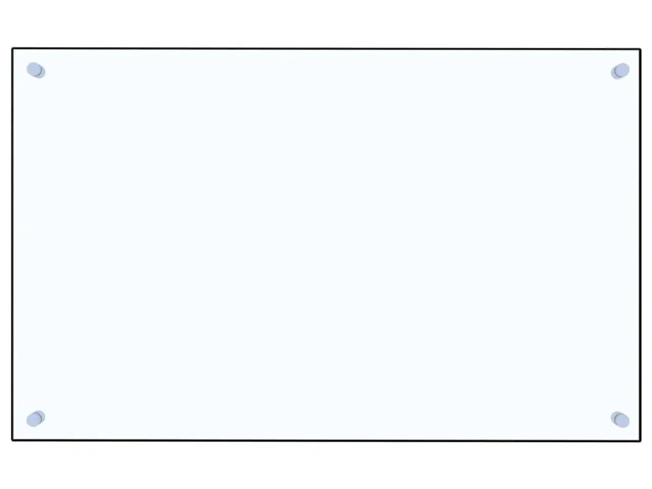 Billede 3 - Stænkplade 80x50 cm hærdet glas gennemsigtig