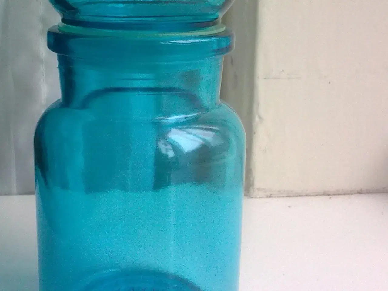 Billede 2 - Farvet glas udvalg af belgisk krukke & APOTEK glas