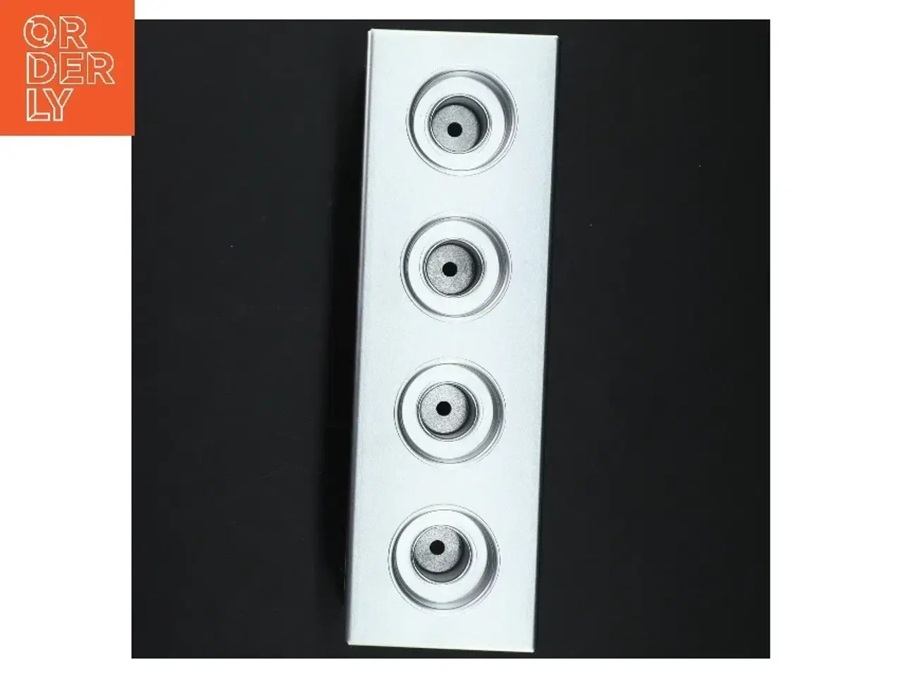 Billede 4 - Lysestage i børstet stål med plads til fire lys