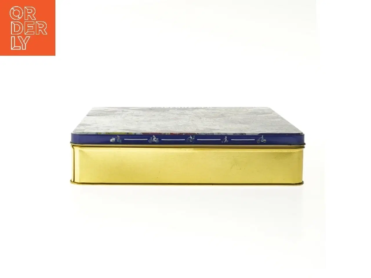 Billede 4 - Dekorativ metalæske med København-motiv (str. 5,5x22x23,5 cm)