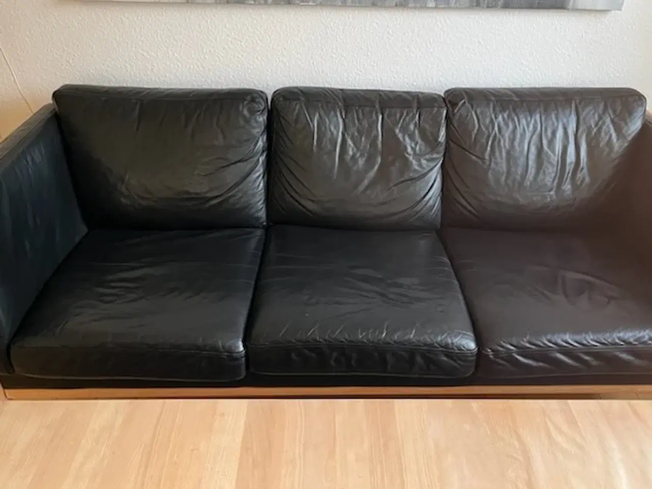Billede 4 - Lædersofa sæbebehandlet bøg BYD