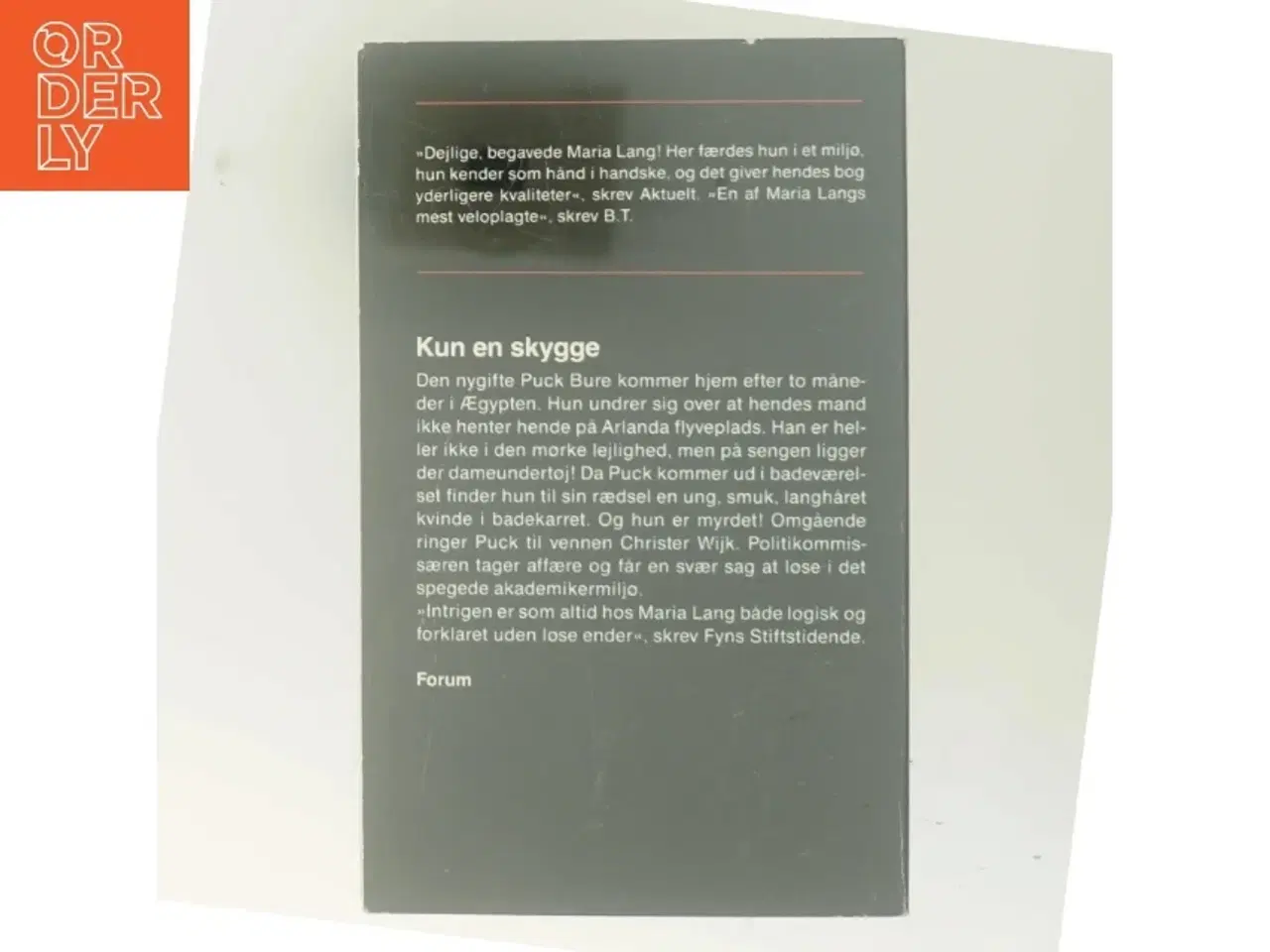 Billede 3 - Kun en skygge af Maria Lang (Bog)