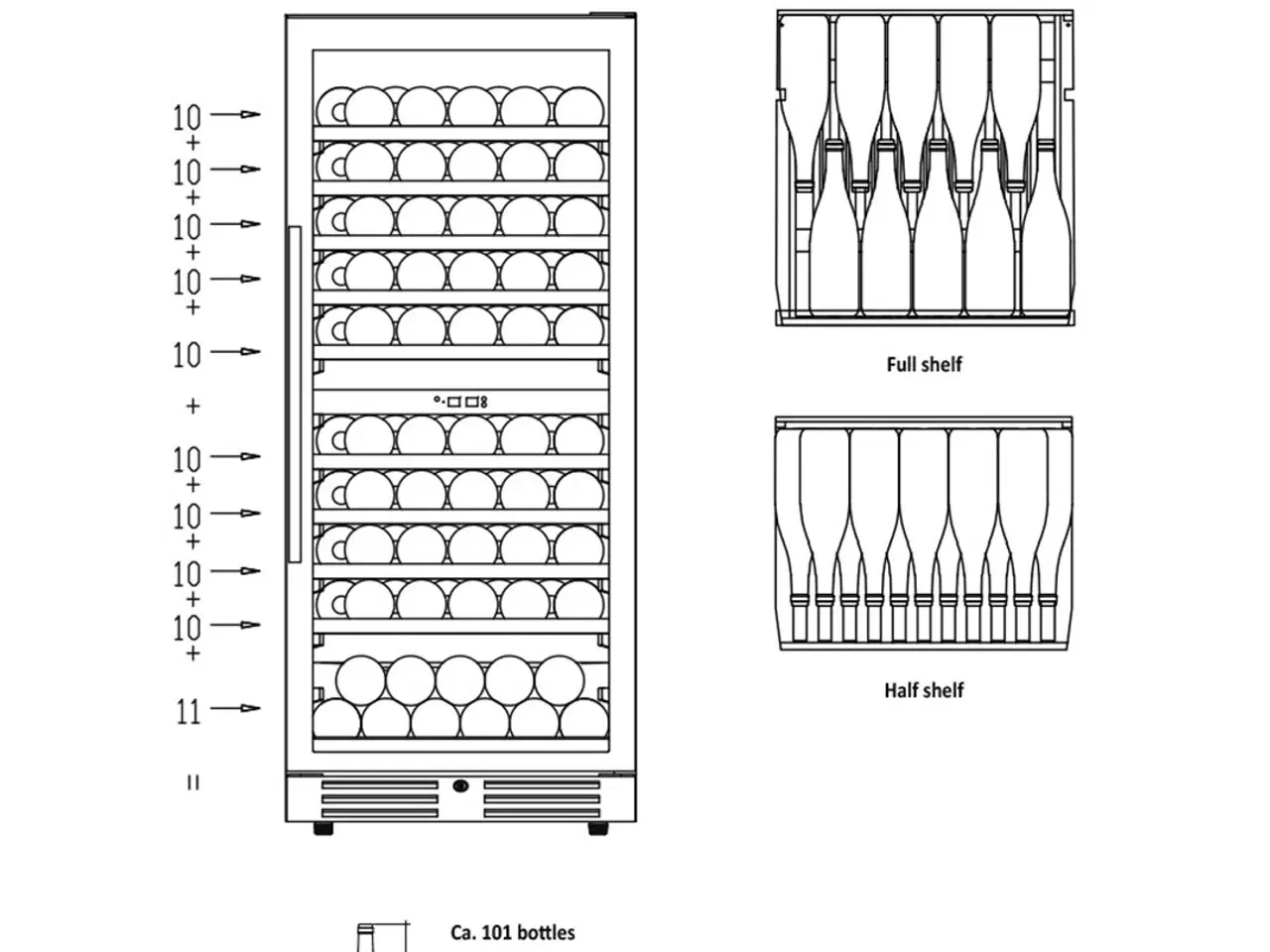 Billede 6 - Vinkøleskab 313 L – 2 Zoner – SV 104 X