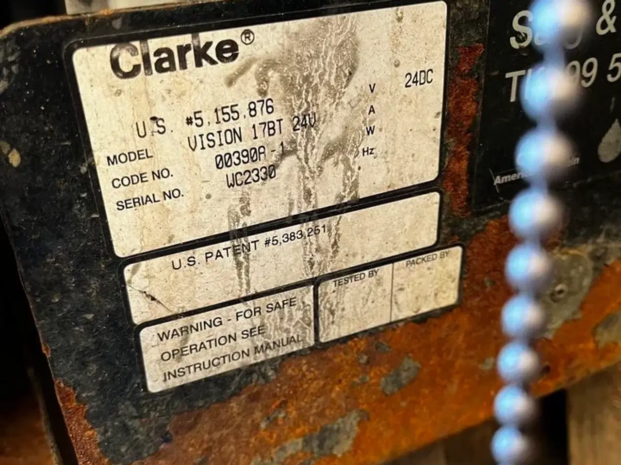 Billede 4 - Gulvvasker CLARKE VISION 17BT 24V