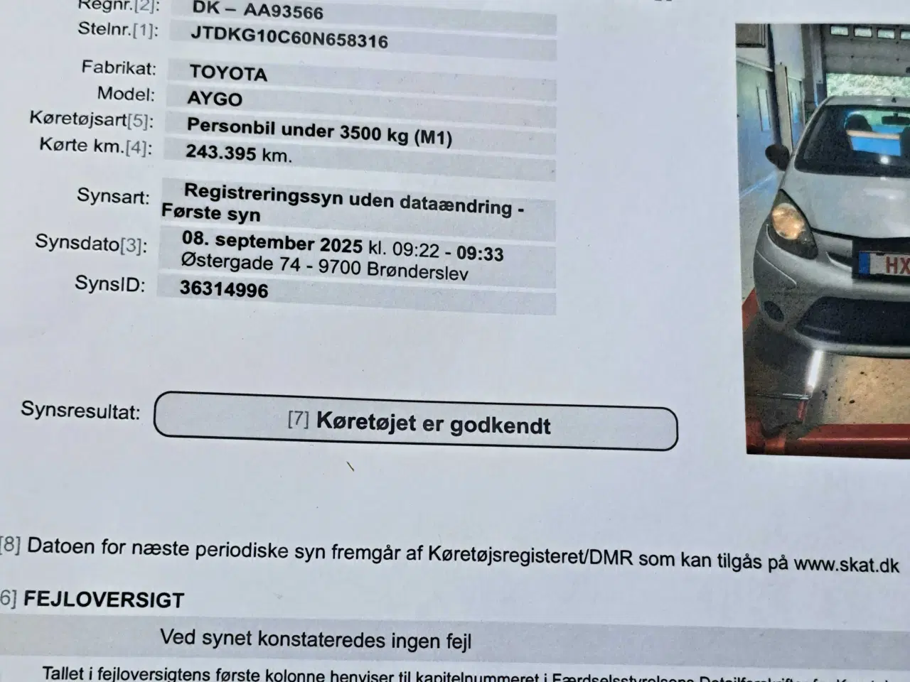 Billede 9 - Nysynet Toyota aygo fra 2012