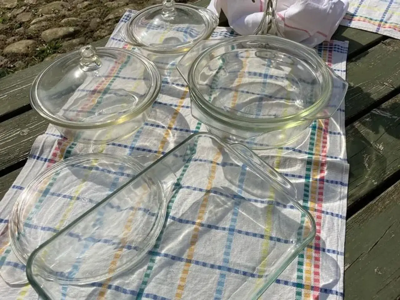 Billede 1 - Retro (Antik) glas skåle med låg.
