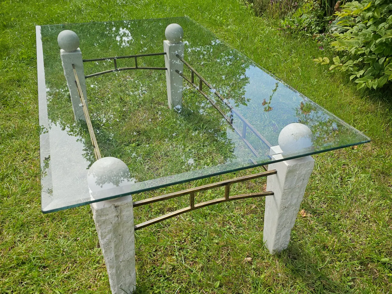 Billede 1 - Sofabord af Glas og Sten – God Stand