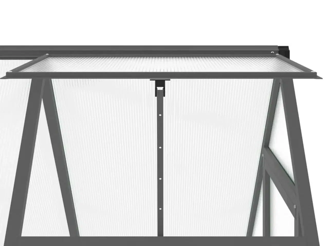Billede 9 - Drivhus med fundamentramme 169x114x195 cm aluminium antracitgrå