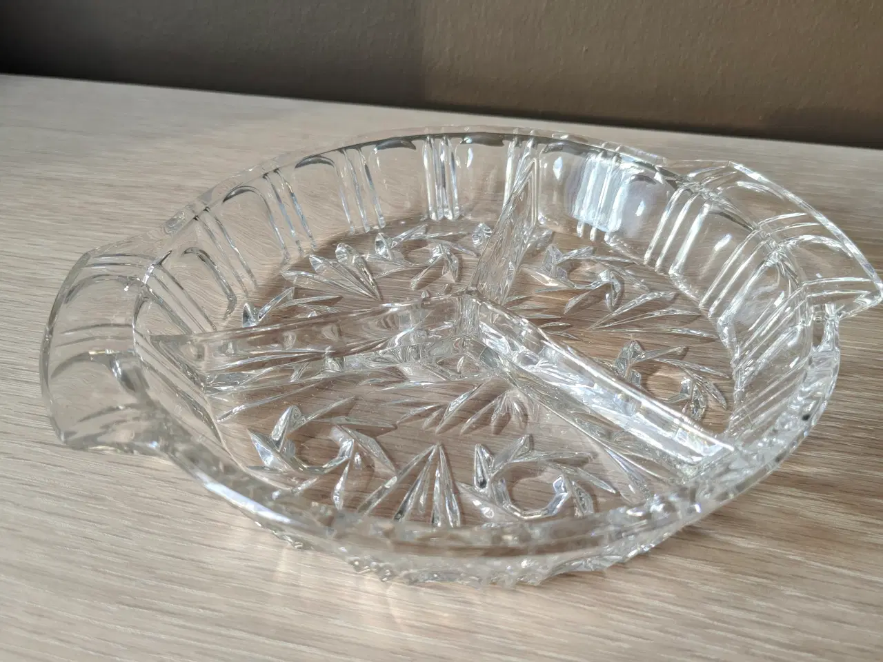 Billede 4 - Flot krystalfad med opdeling