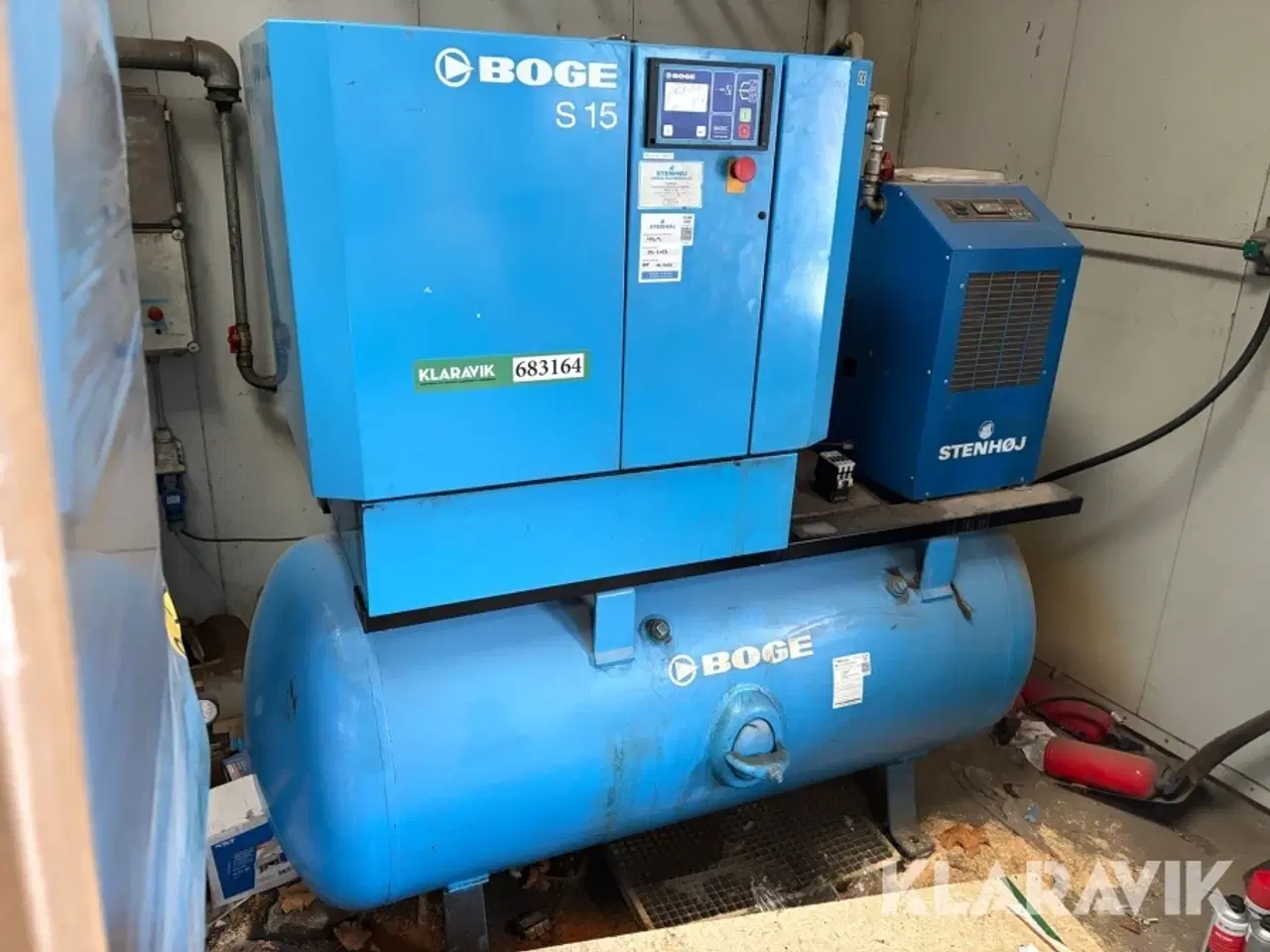 Billede 1 - Skruekompressor Boge S15 med tryklufttørrer