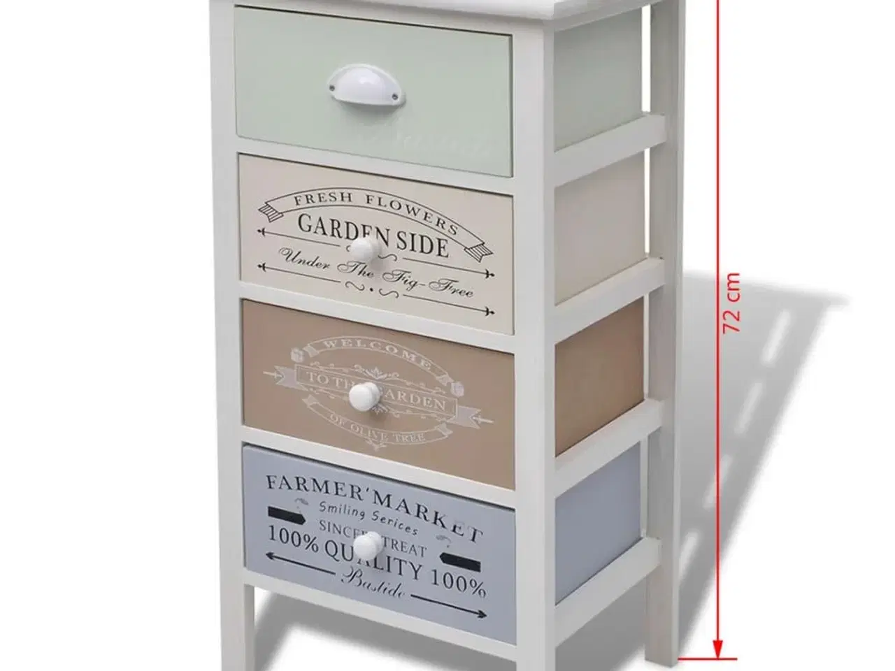 Billede 6 - Fransk skuffeskab 4 skuffer træ