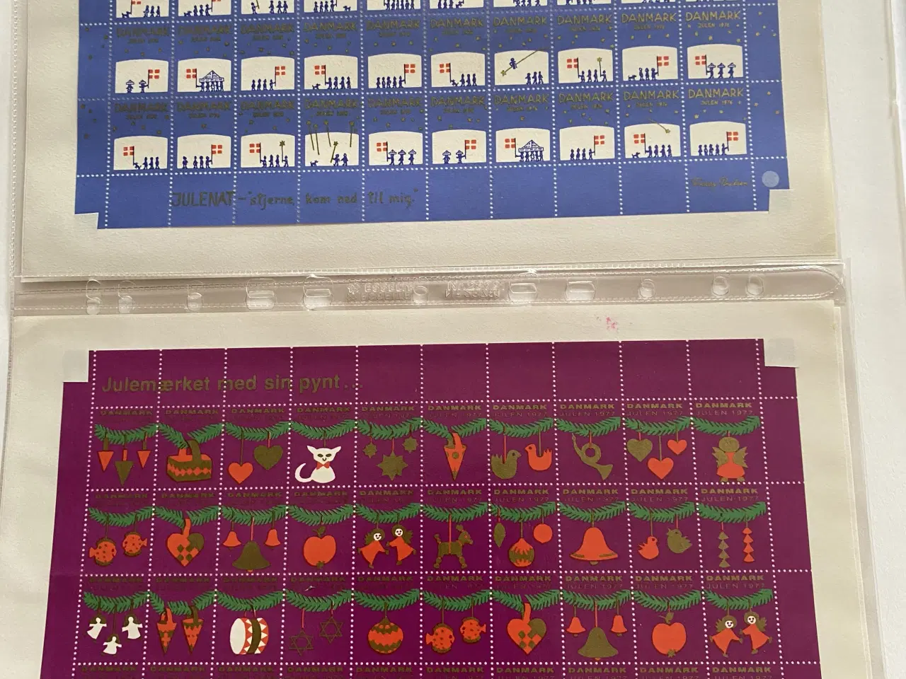 Billede 5 - Danmark julefrimærker ark og enkelte mærker